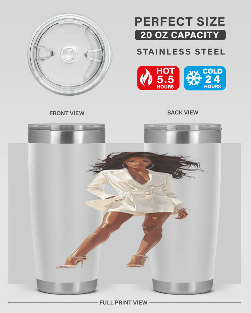 fashion girl in white 86#- fashion- Cotton Tank