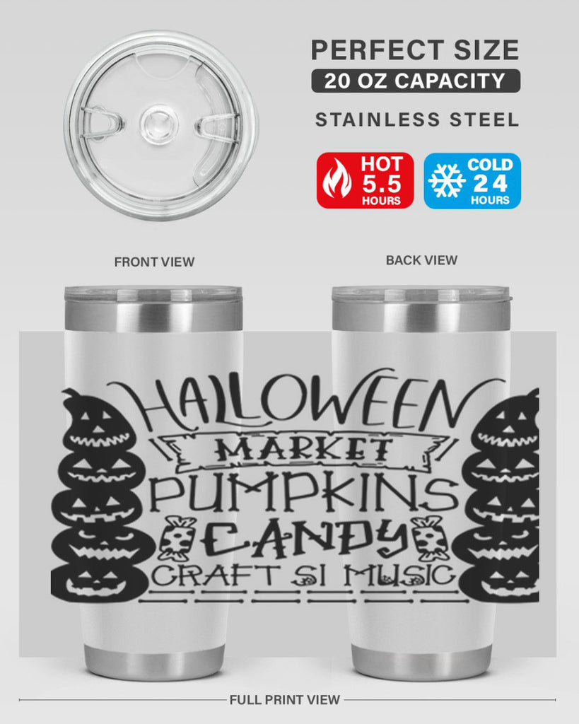 halloween market pumpkins candy 73#- halloween- Tumbler