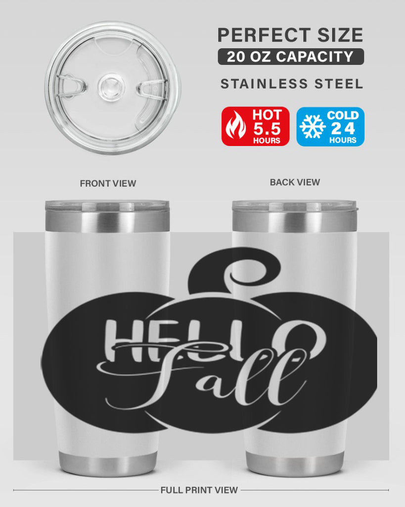 hello fall 275#- fall- Tumbler