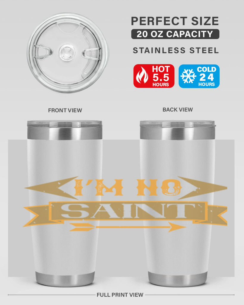 i’m no saint 59#- mardi gras- Tumbler