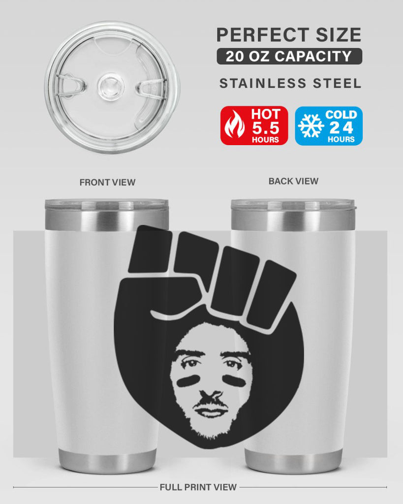 kaepernick fist hair 22#- black men - boys- tumbler