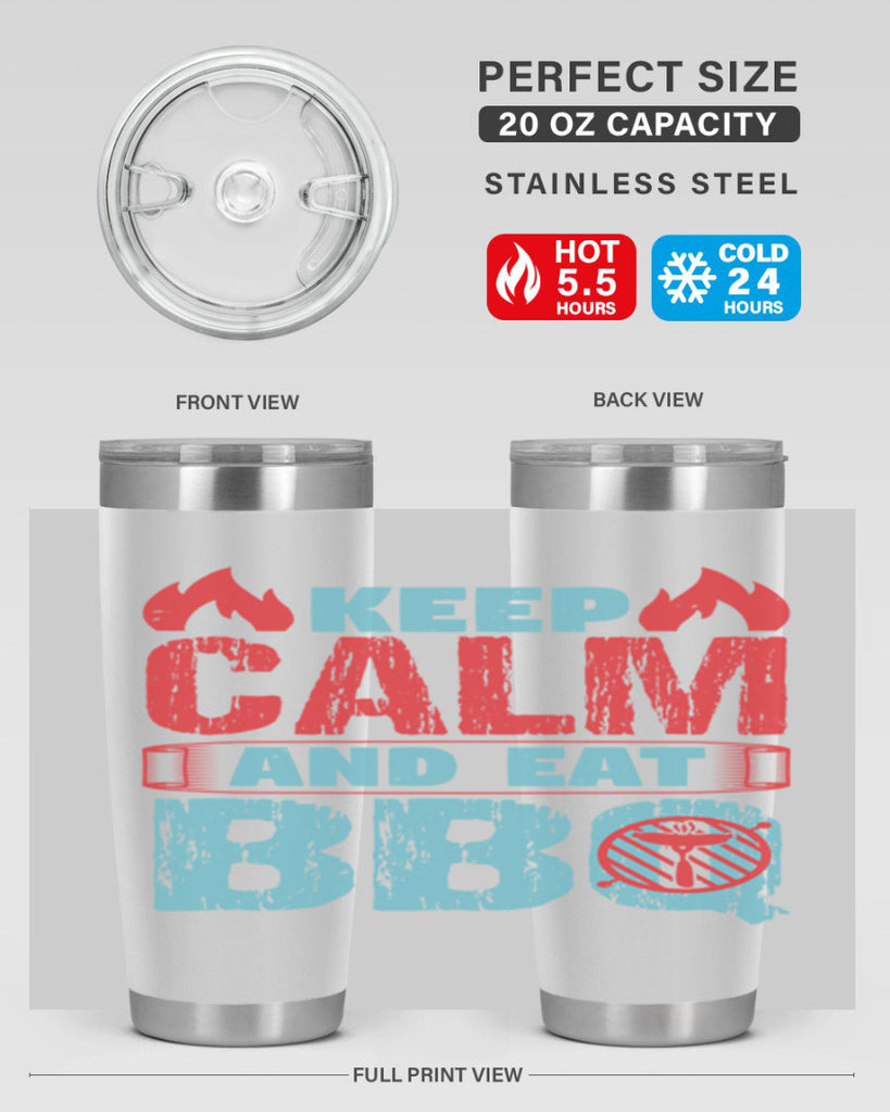 keep calm and eat bbq 30#- bbq- Tumbler