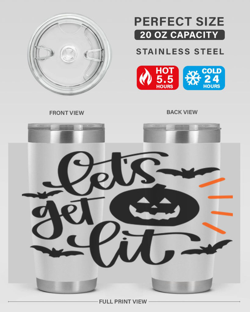 lets get lit 48#- halloween- Tumbler