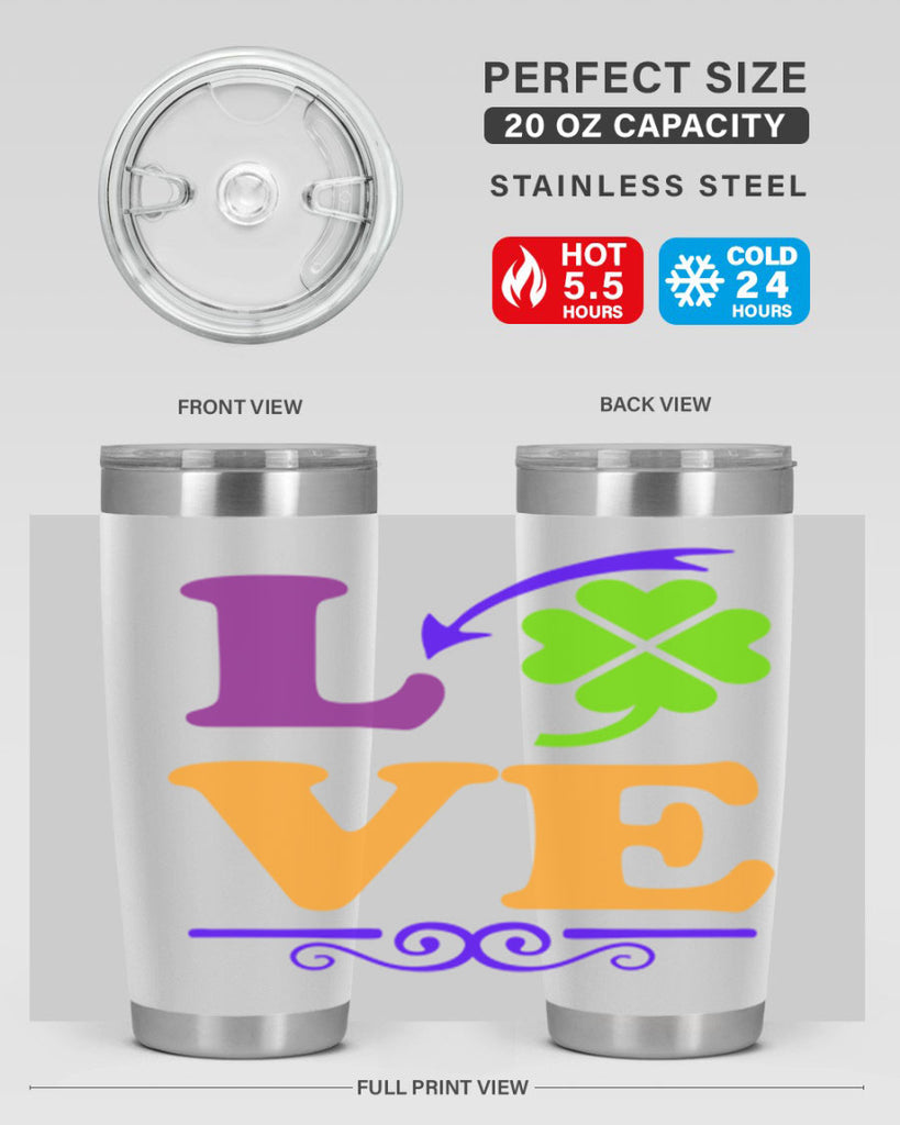 love 18#- mardi gras- Tumbler
