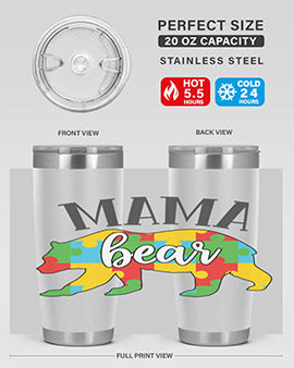 mama bear Style 32#- autism- Tumbler