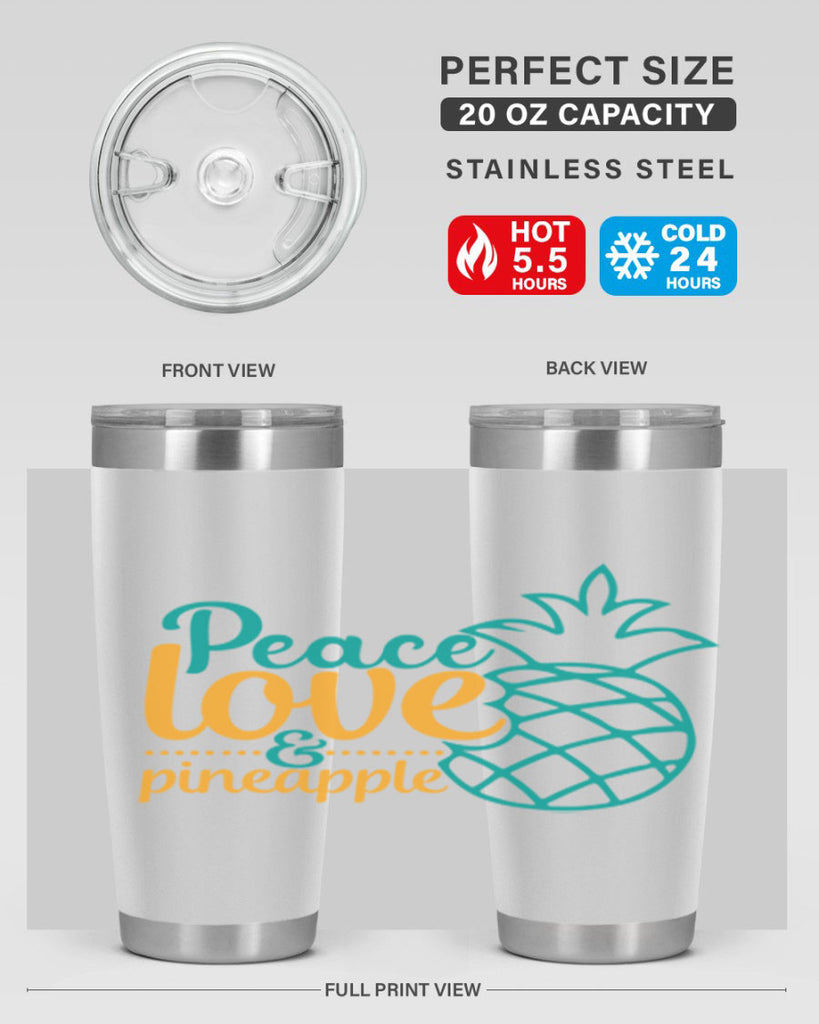 peace love pineapple Style 82#- summer- Tumbler