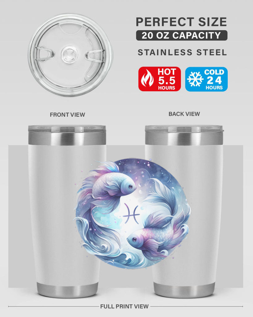 pisces 349#- zodiac- Tumbler
