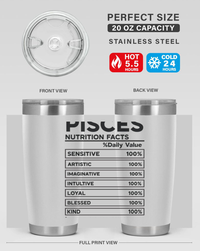 pisces Nutrition Facts 367#- zodiac- Tumbler