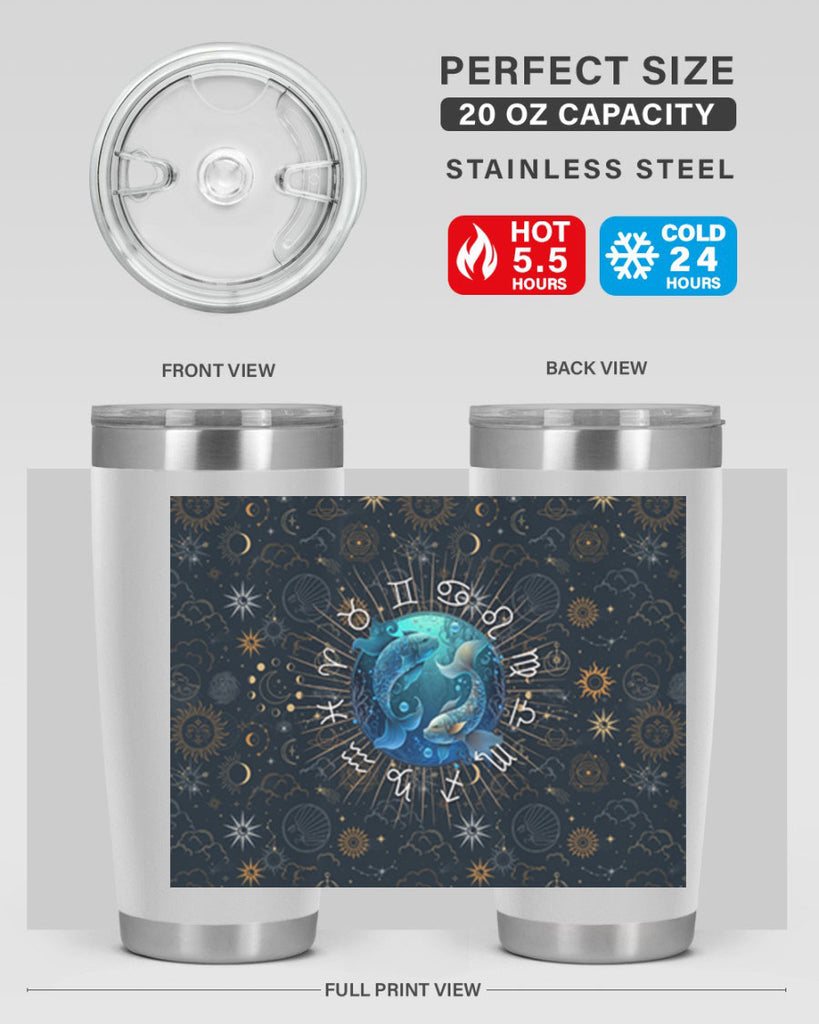 pisces Straight 366#- zodiac- Tumbler
