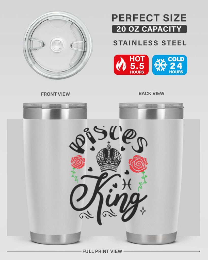pisces king 375#- zodiac- Tumbler