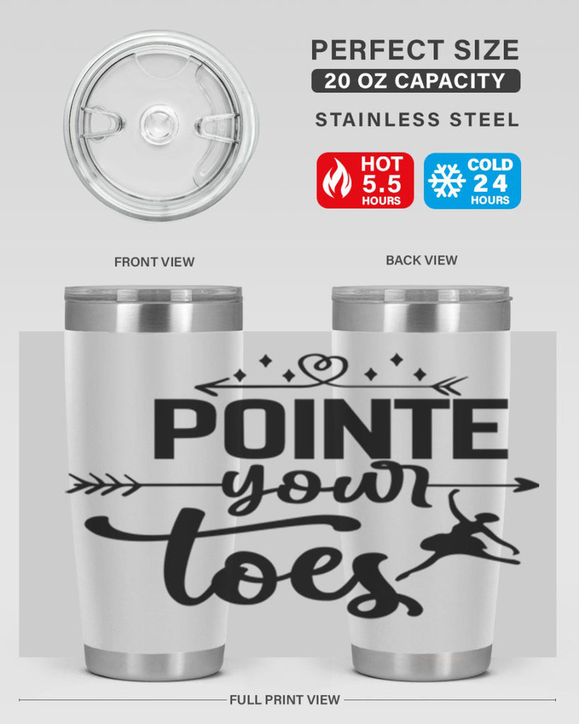 pointe your toes 72#- ballet- Tumbler