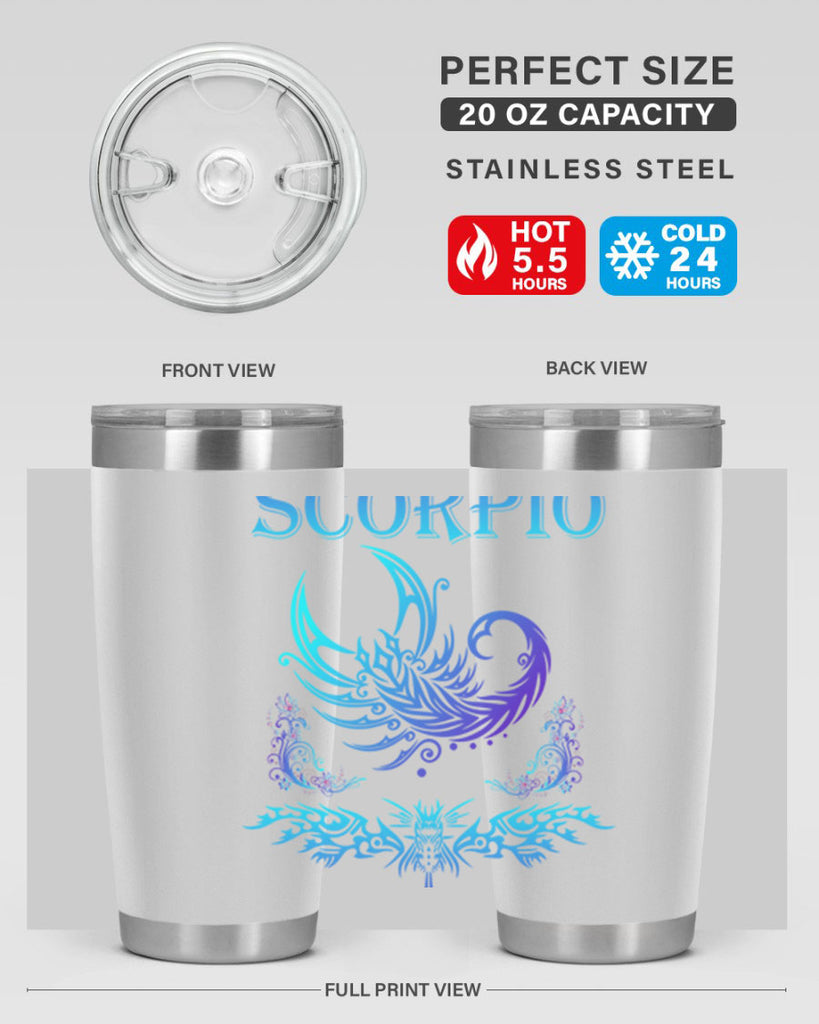 scorpio 449#- zodiac- Tumbler
