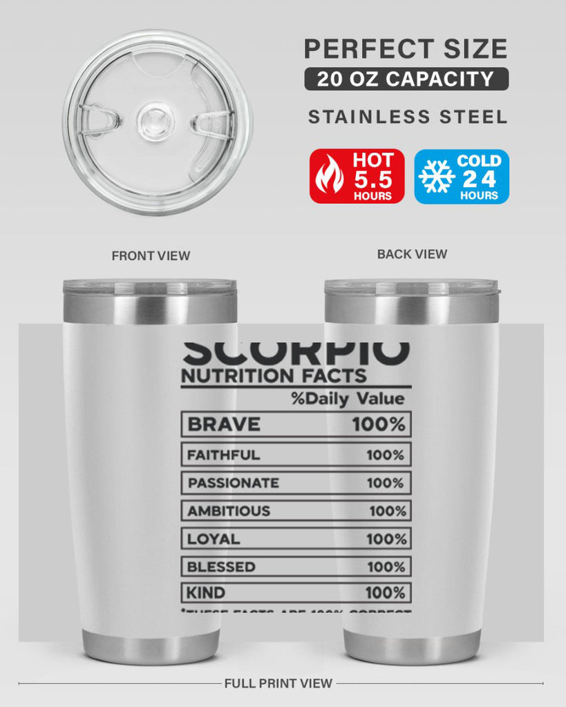 scorpio Nutrition Facts 434#- zodiac- Tumbler