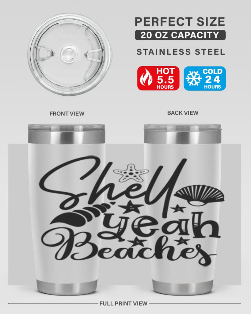 shell yeah beaches Style 75#- summer- Tumbler