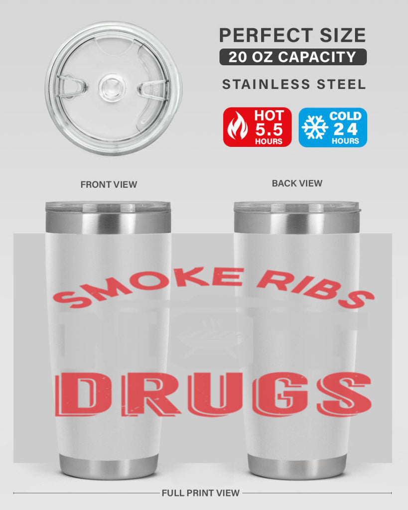 smok ribs not drugs 13#- bbq- Tumbler