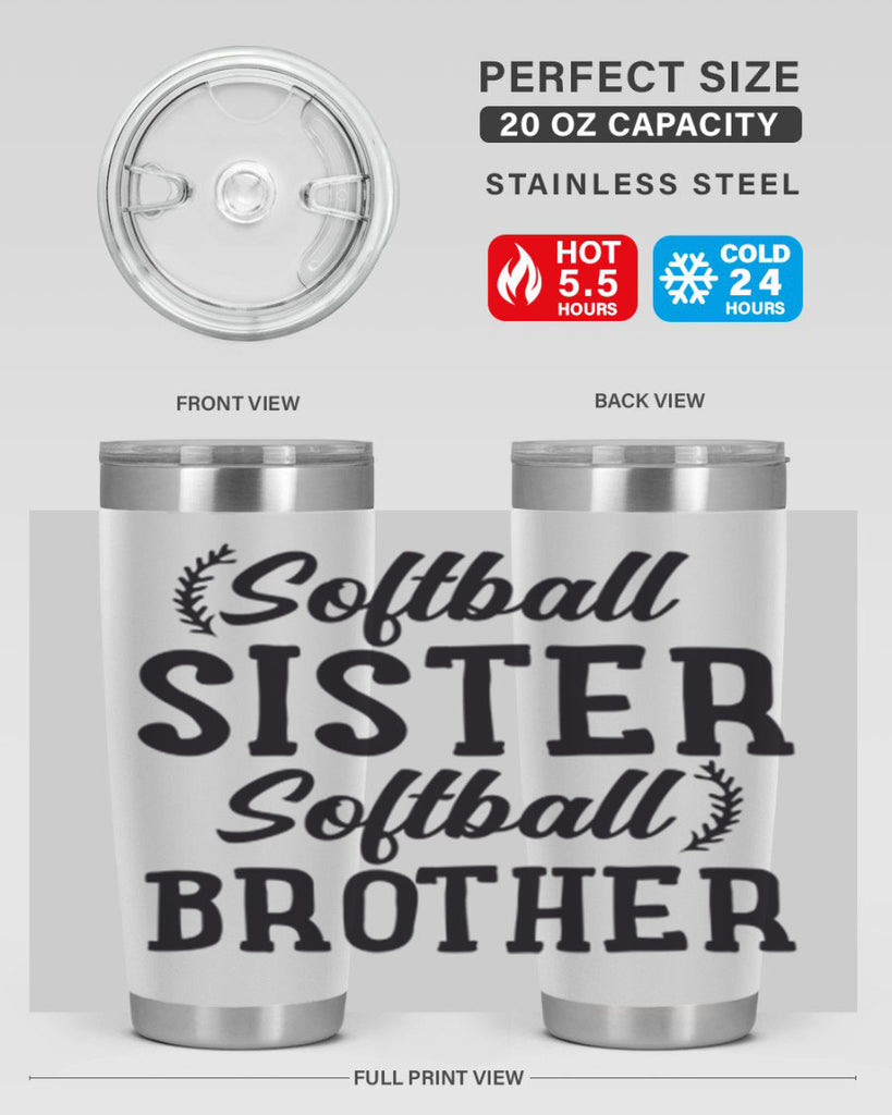 softball sister softball brother 2273#- softball- Tumbler