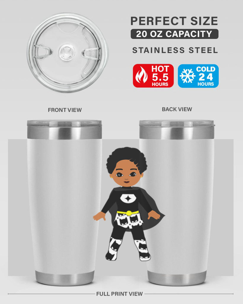 super kid 11#- black men - boys- tumbler
