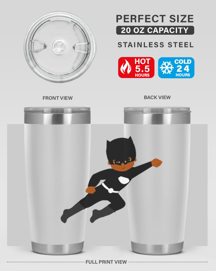 super kid 12#- black men - boys- tumbler