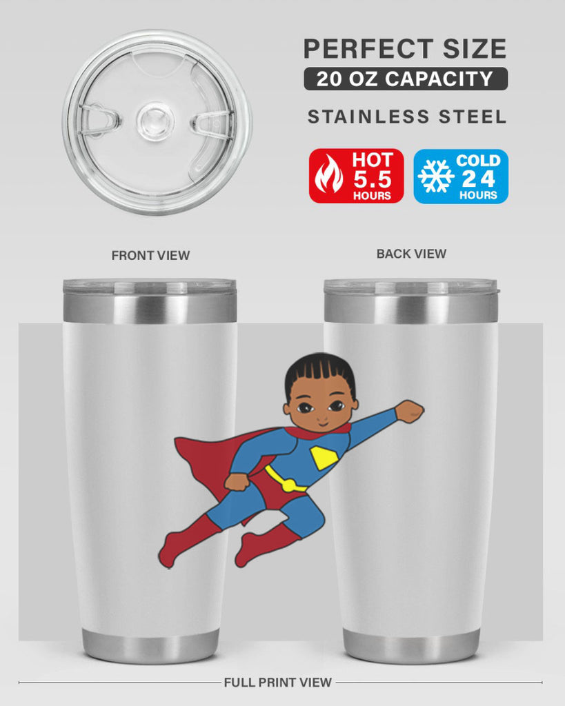super kid 1#- black men - boys- tumbler