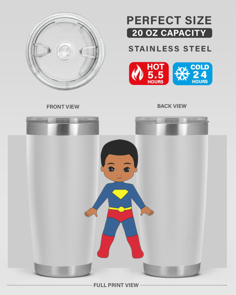 super kid 2#- black men - boys- tumbler