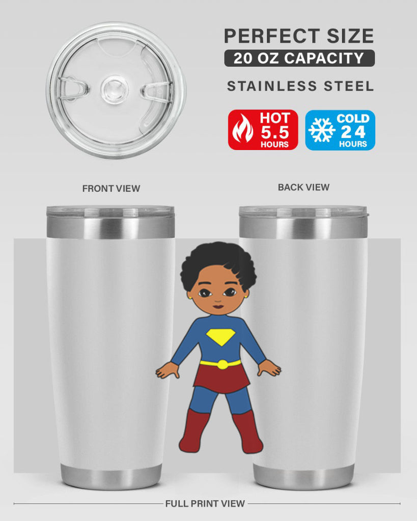 super kid 3#- black men - boys- tumbler