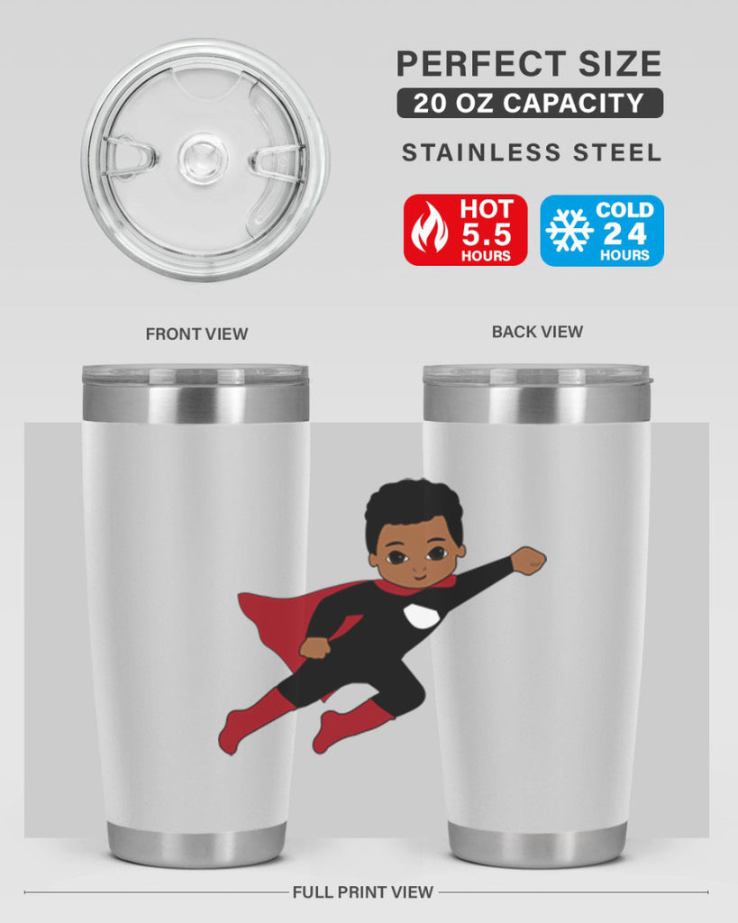 super kid 5#- black men - boys- tumbler