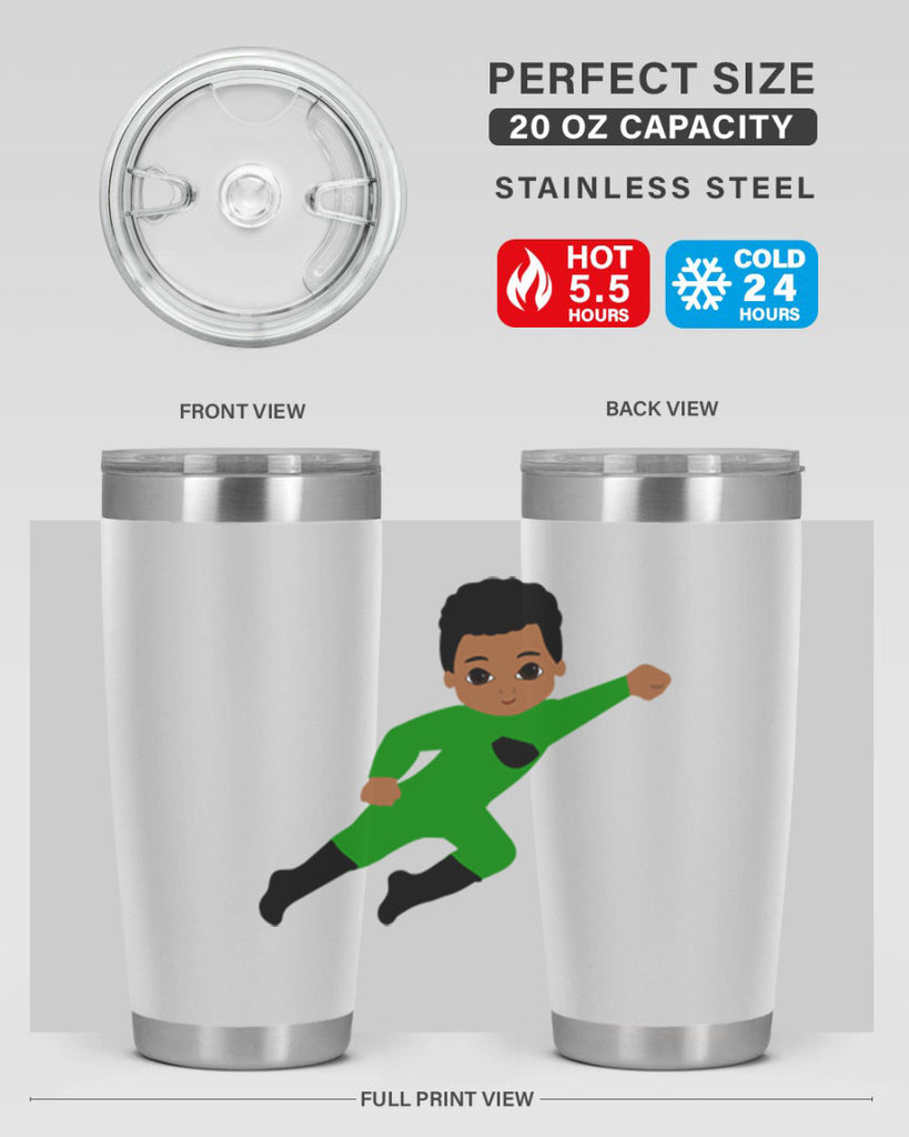 super kid 6#- black men - boys- tumbler