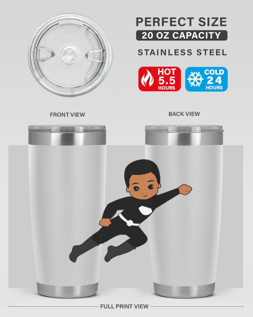 super kid 7#- black men - boys- tumbler