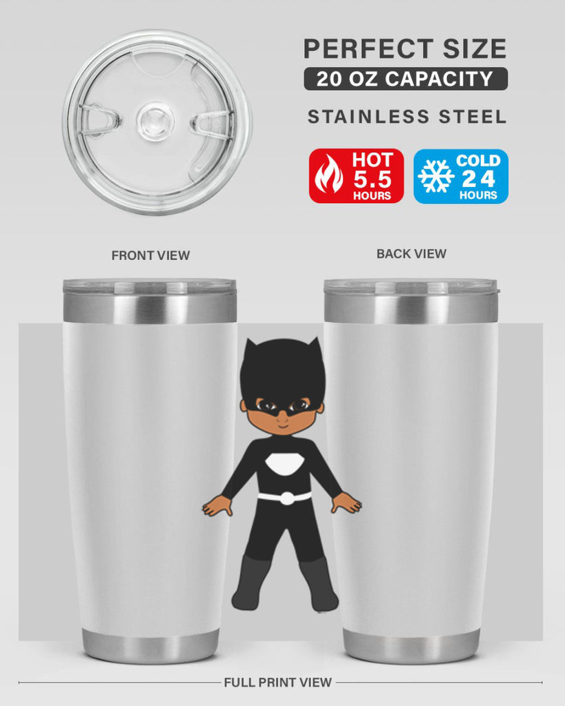 super kid 8#- black men - boys- tumbler