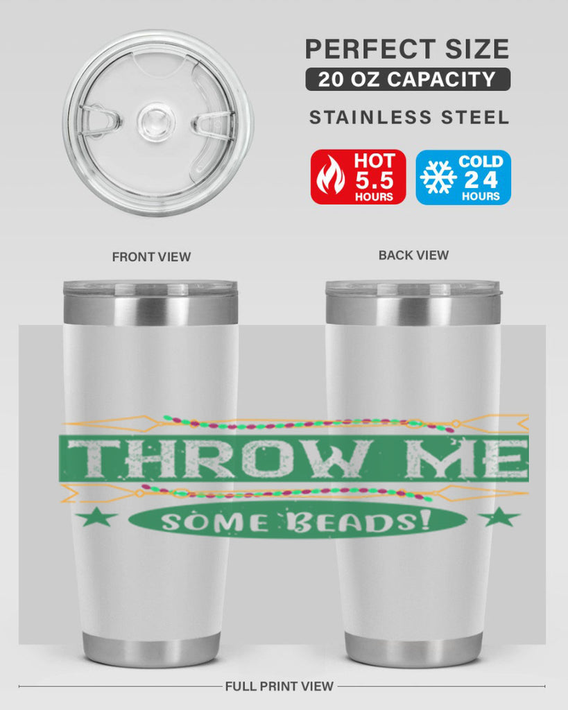 throw me some beads 34#- mardi gras- Tumbler