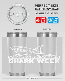 vineyard vines Shark Week Style 8#- shark  fish- Tumbler