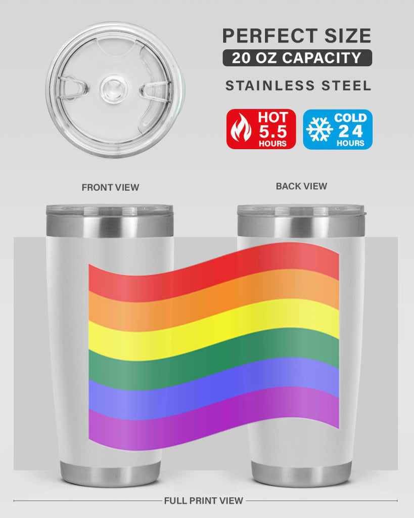 wavy rainbow flag 1#- lgbt- Tumbler