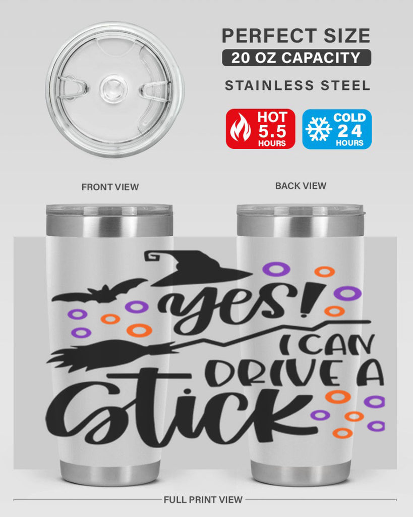 yes i can drive a stick 3#- halloween- Tumbler