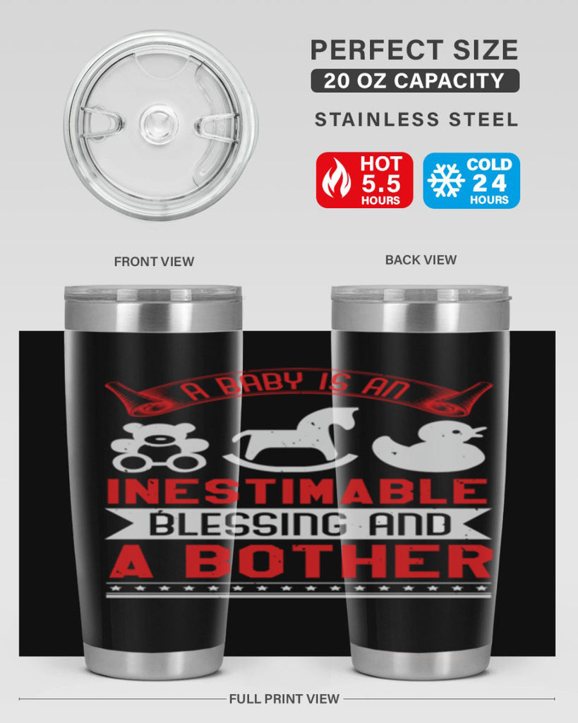 A baby is blessing and a bother Style 50#- baby shower- tumbler