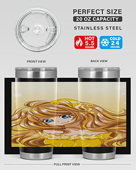 A beautiful and happy princess with gold dress game 131#- anime- Tumbler