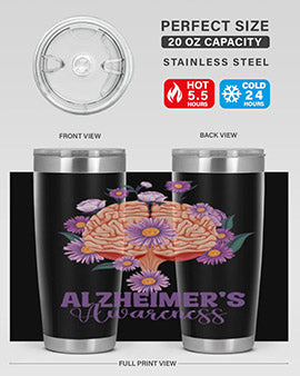 AlzheimerS Awareness Brain 12#- alzheimers- Tumbler
