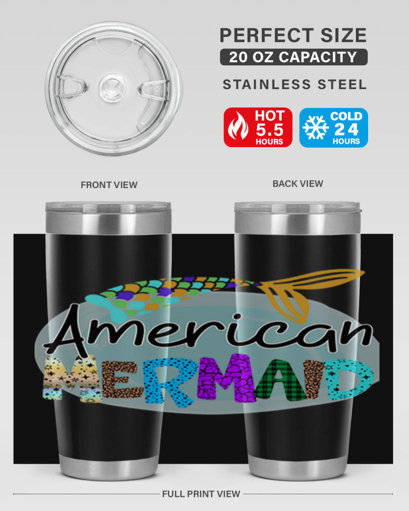 American Mermaid 14#- mermaid- Tumbler