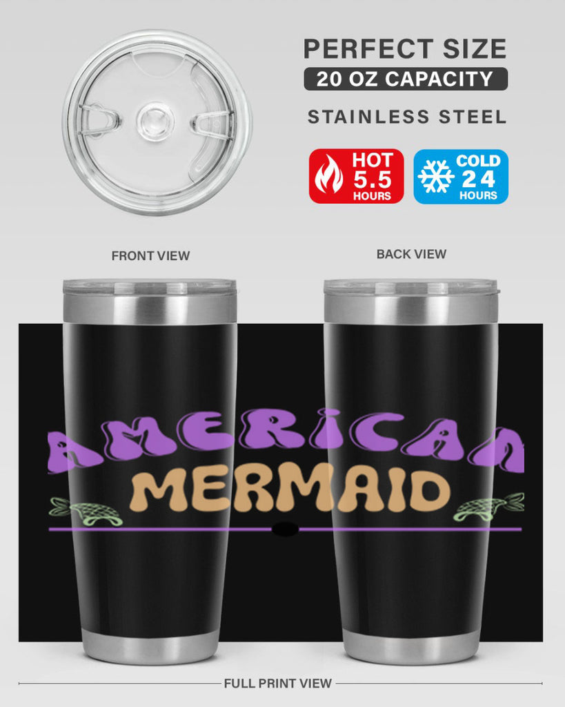 American Mermaid 16#- mermaid- Tumbler
