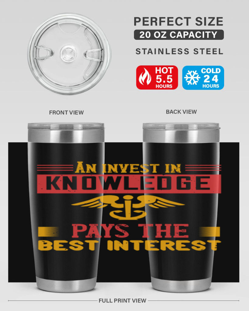 An invest in knowledge pays the best interest Style 228#- nurse- tumbler