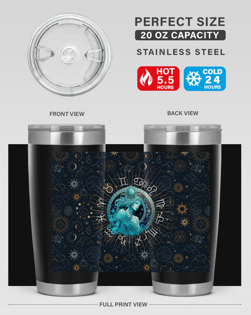 Aquarius Straight 66#- zodiac- Tumbler