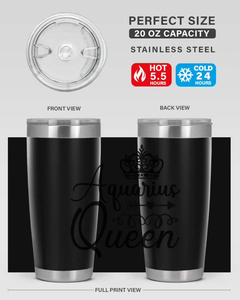 Aquarius queen 74#- zodiac- Tumbler