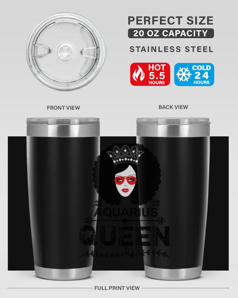 Aquarius queen 75#- zodiac- Tumbler