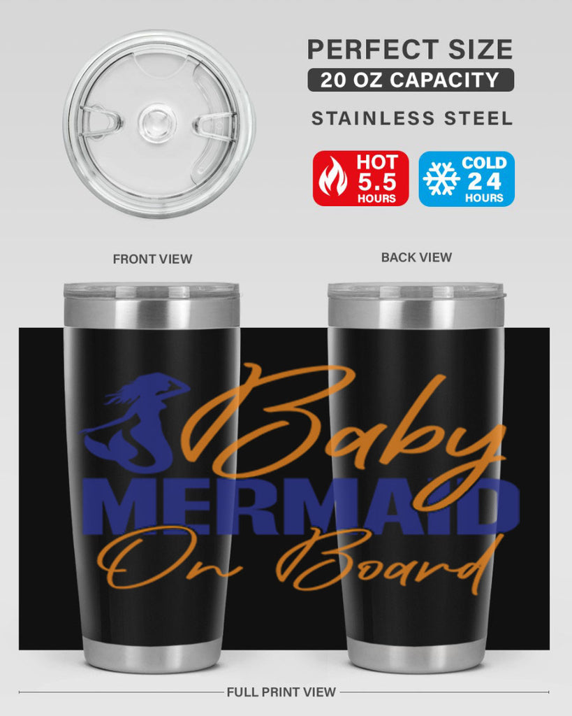 Baby Mermaid on Board 20#- mermaid- Tumbler
