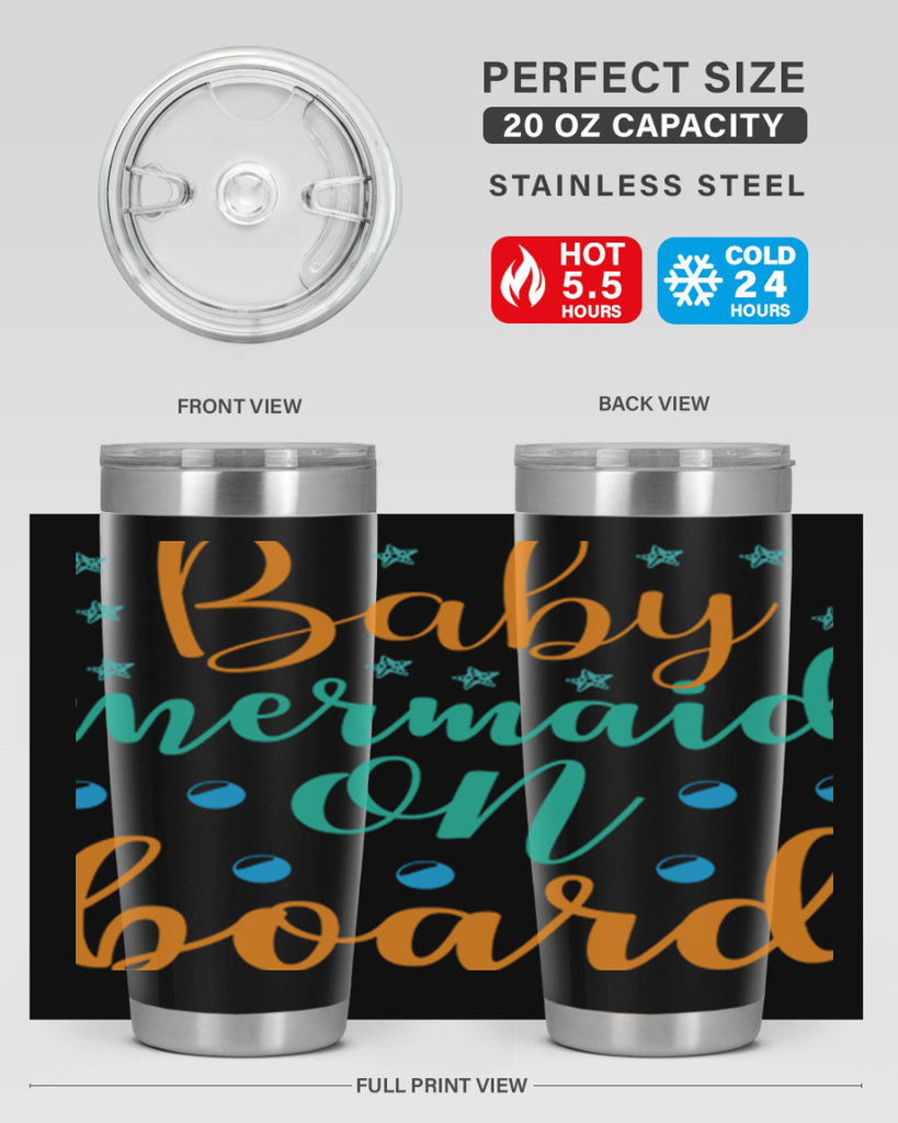 Baby Mermaid on Board 40#- mermaid- Tumbler