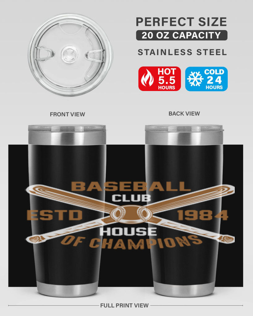 Baseball 1443#- baseball- Tumbler