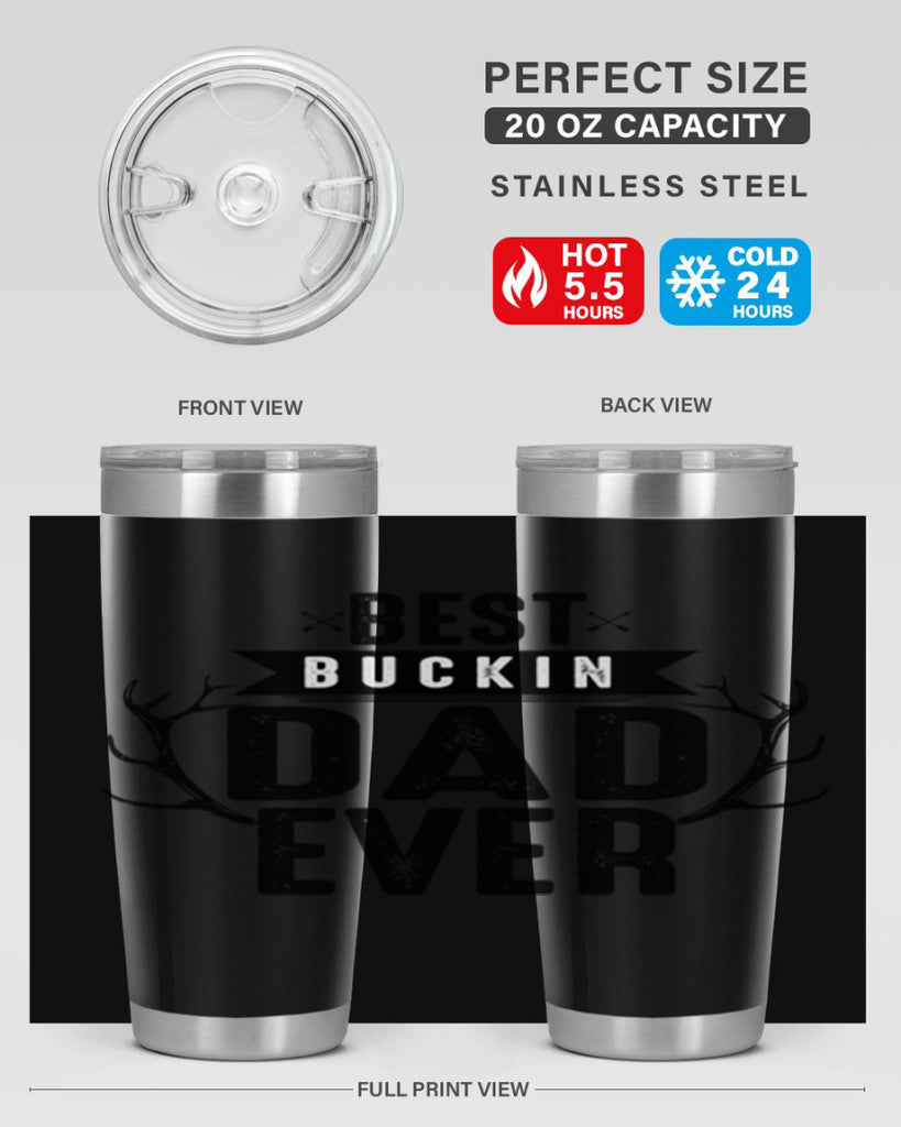 Best Buckin Dad ever 48#- dad- Tumbler