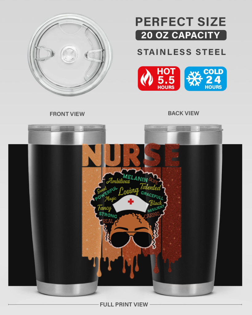 Black Nurse African Melanin Juneteenth 22#- Juneteenth- tumbler