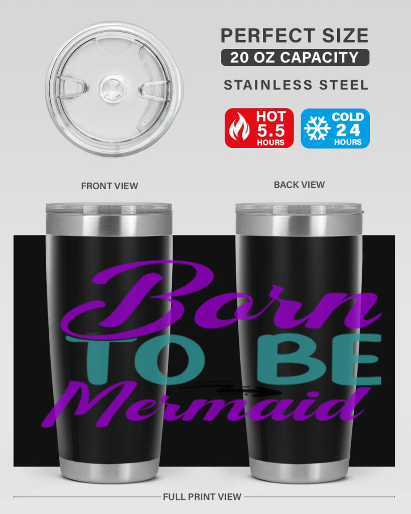 Born To Be Mermaid 82#- mermaid- Tumbler