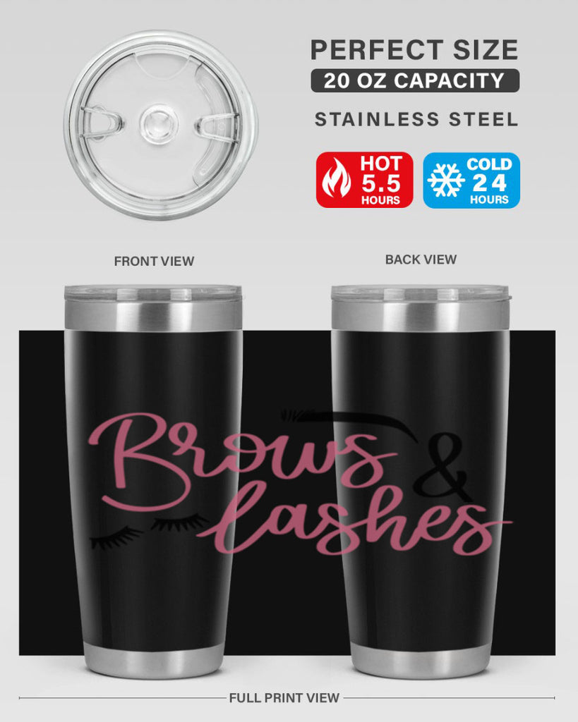 Brows Lashes Style 122#- make up- Tumbler