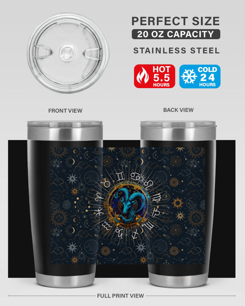 Capricorn Straight 184#- zodiac- Tumbler